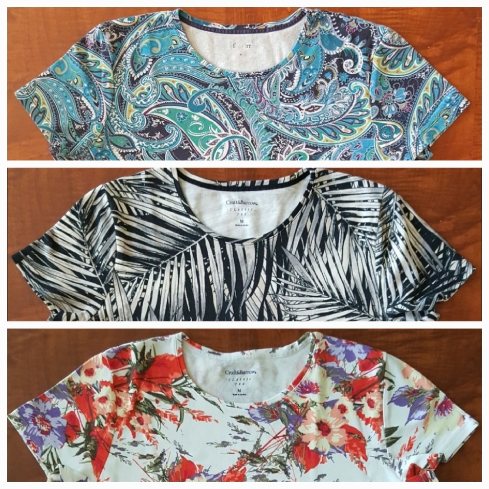 3 Croft & Barrow Classic Short Sleeve Tee Shirts